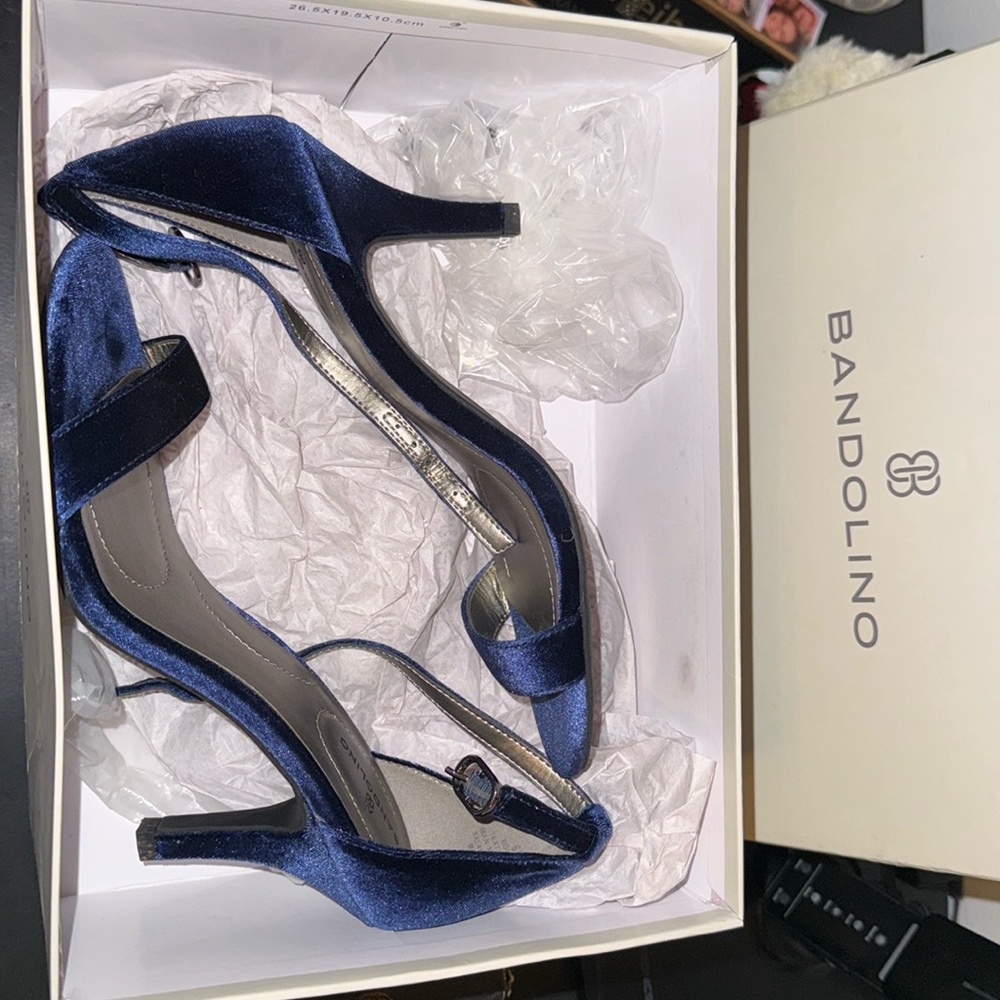 Velvet Blue Heels